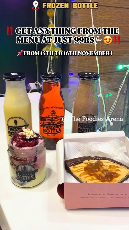 GET ANYTHING FROM THE MENU AT JUST 99RS /- ONLY ! 😍😋🤤🤩 🔹️ ‼️OFFER VALID FROM 14TH NOVEMBER TO 16TH NOVEMBER.‼️ 🔹️ ...